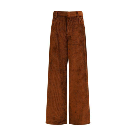 Petar Petrov Corduroy wide leg Pants PE-F25TP2WINE-IT36 | XS