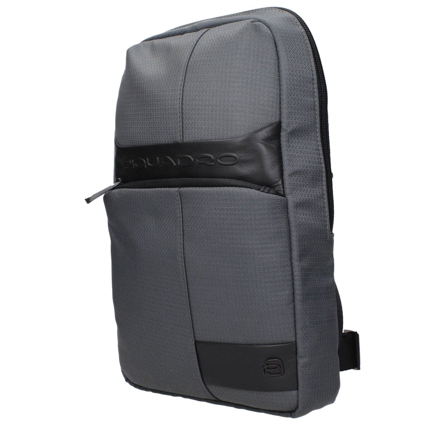 Piquadro Gray Fabric Crossbody Bag