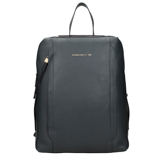 Piquadro Green Leather Backpacks PI15270614237449BT