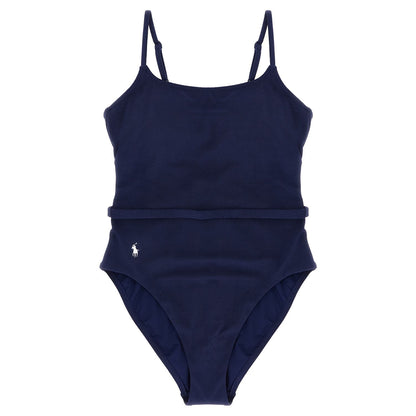 Polo Ralph Lauren Blue Polyester One-Piece Swimsuit