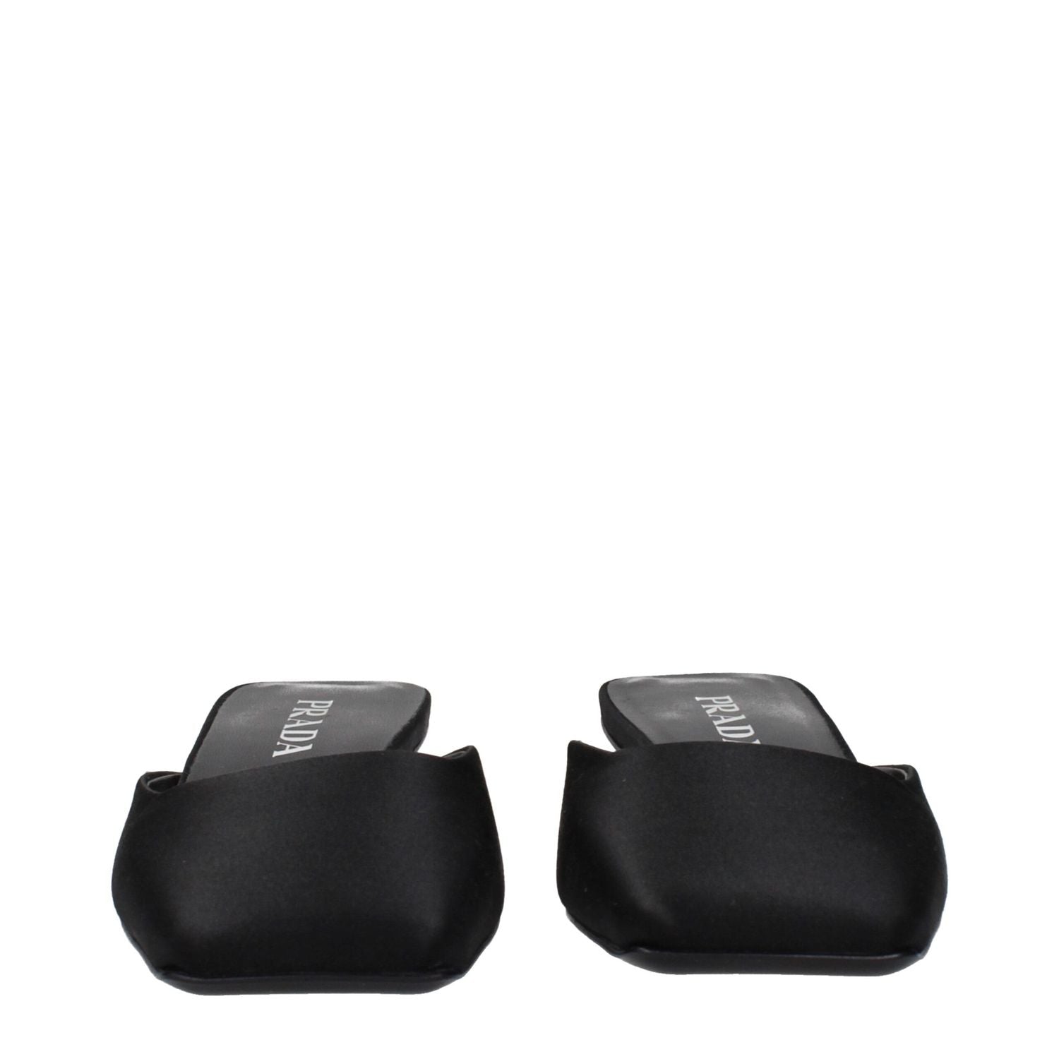 Prada Black Satin Sandals