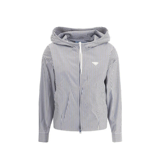 Prada Blue Polyamide Bomber