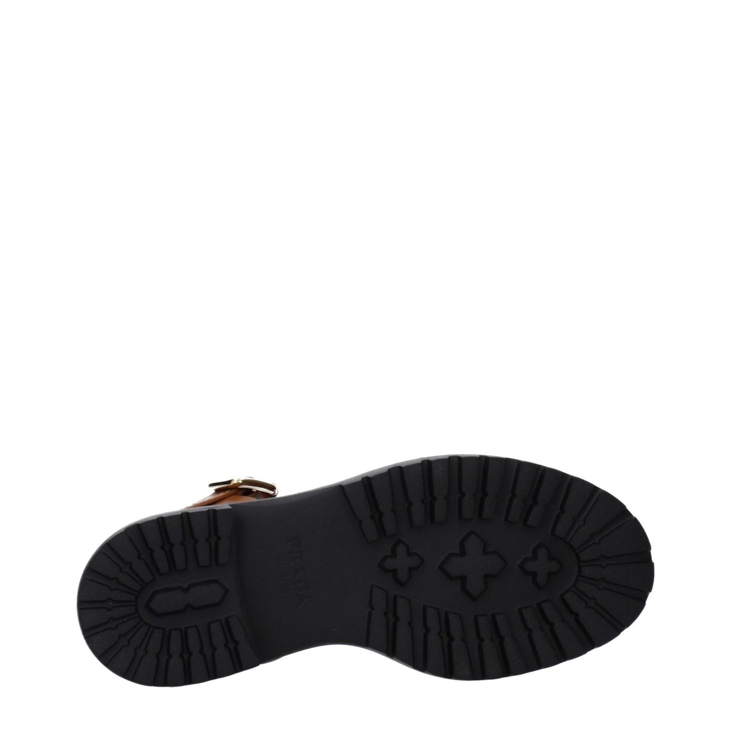 Prada Brown Leather Platform Sandals