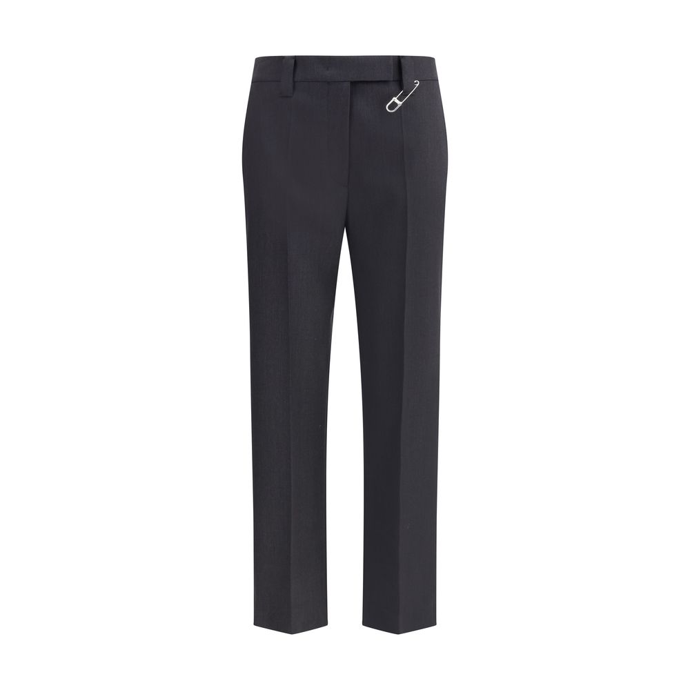 Prada Gray Fleece Wool Dress Pants