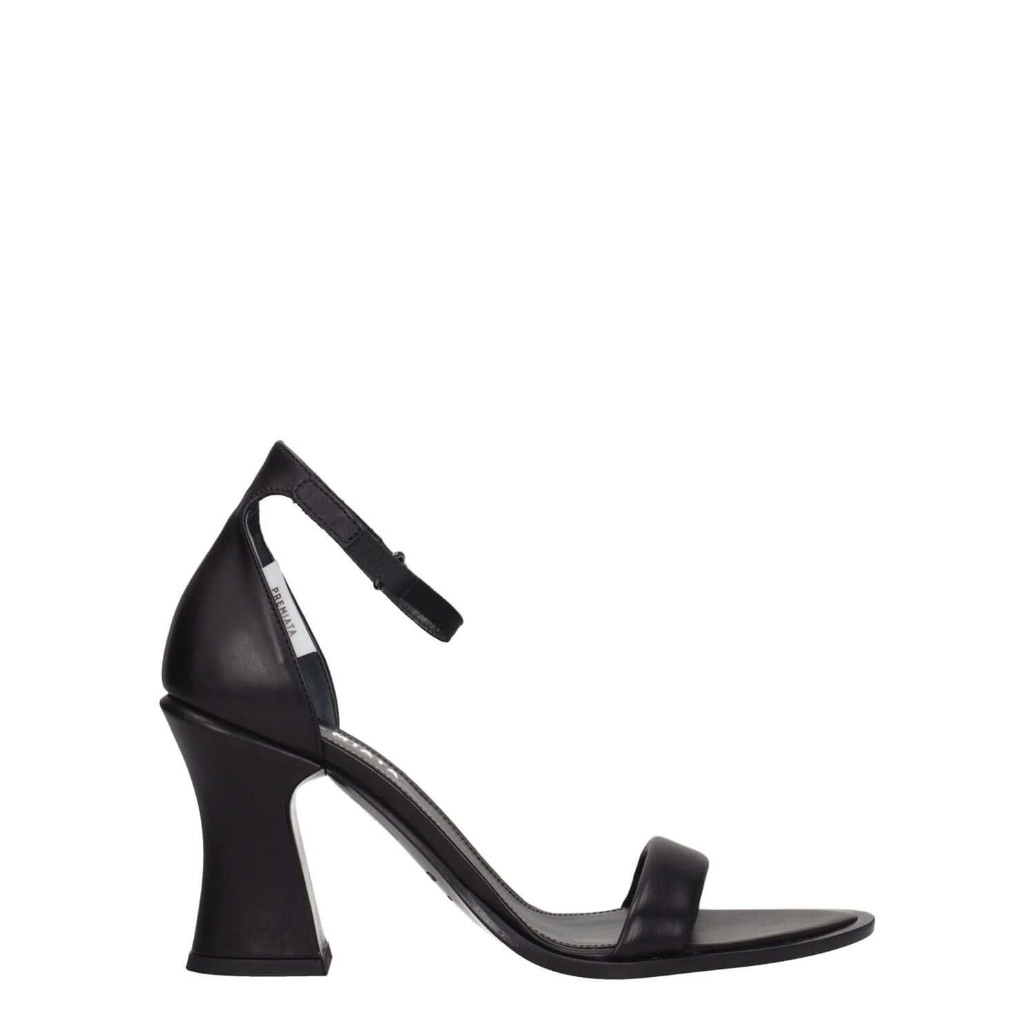 Premiata Black Leather Sandals
