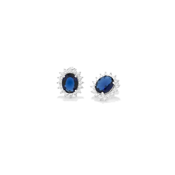 RADIANT JEWELS JEWELRY Mod. RY000168 showcasing elegant blue gemstone earrings with sparkling accents.