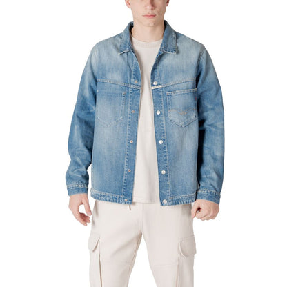 Replay Light Blue Cotton Denim Jacket