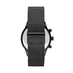 SECTOR Mod. 670 men's wristwatch with quartz movement and 45 mm silver case, back view showing multifunction features.