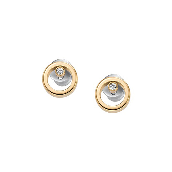 "SKAGEN DENMARK JEWELS JEWELRY Mod. SKJB1008710 elegant earring set with gold tone and sparkling accents"