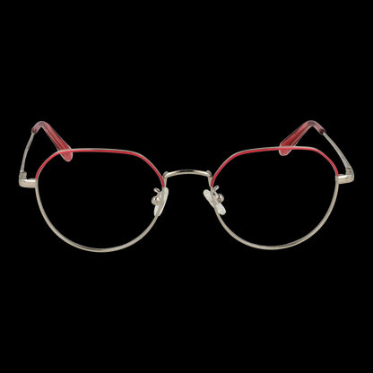 Front view of SKECHERS MOD. SE2181-D 51072 lady's glasses with a minimalist design and red accents on a black background