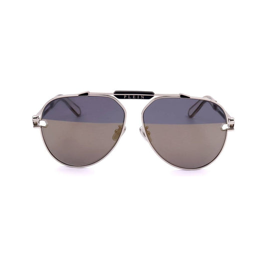 PHILIPP PLEIN SUNGLASSES Mod. SPP048M SHINY PALLADIUM SPP048M-0K07 62-12-145