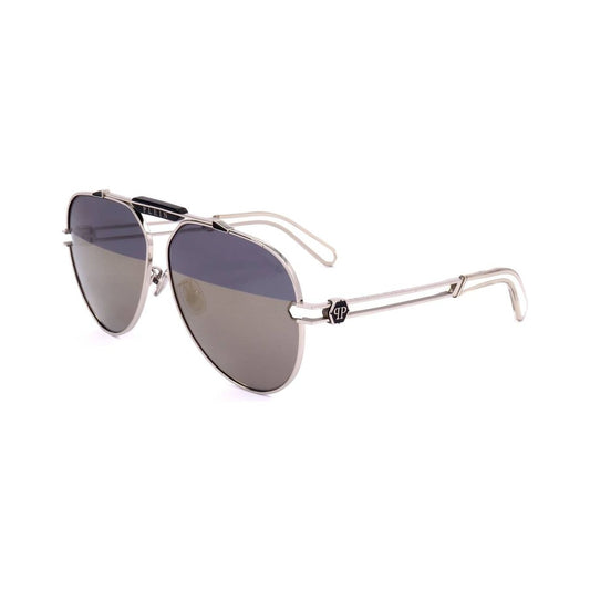 PHILIPP PLEIN SUNGLASSES Mod. SPP048M SHINY PALLADIUM SPP048M-0K07 62-12-145