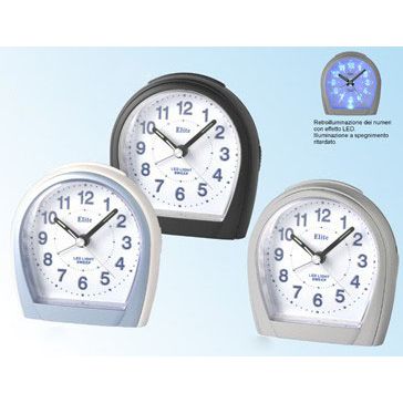 ELITE SVEGLIA ANALOGICA NERA / BLACK ALARM CLOCK CLOCKS,Sveglia