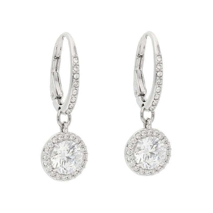 Elegant silver earrings featuring Swarovski crystals, model SWAROVSKI Mod. 5636270, designed for ladies, 5 ATM water resistance.
