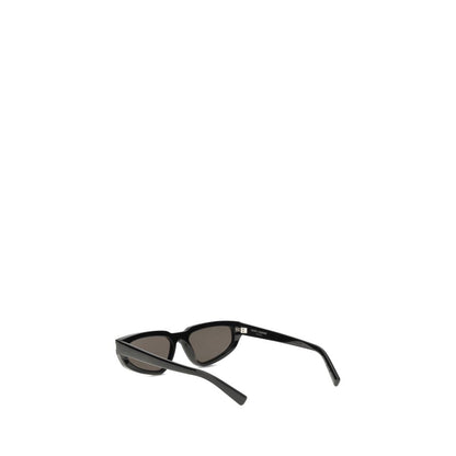 Saint Laurent Black Acetate Sunglasses featuring elongated frame and nylon lenses, perfect for a bold and contemporary look.