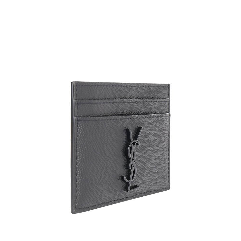 Saint Laurent Gray Calf Leather Bos Taurus Wallet