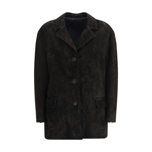 Salvatore Santoro Suede leather Jacket SA-49077DBLACK-IT40 | M