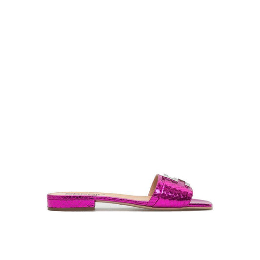 Sergio Rossi Leather Flat Sandals SE-8735590744276-EU35/US5
