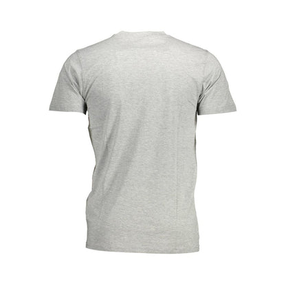 Back view of Sergio Tacchini Brown Cotton Men T-Shirt showcasing short sleeves and classic crew neck design.