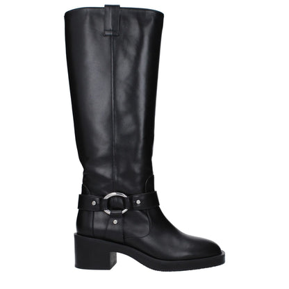 Stuart Weitzman Black Leather Boots