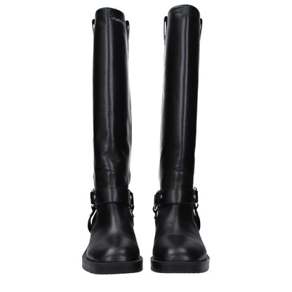 Stuart Weitzman Black Leather Boots