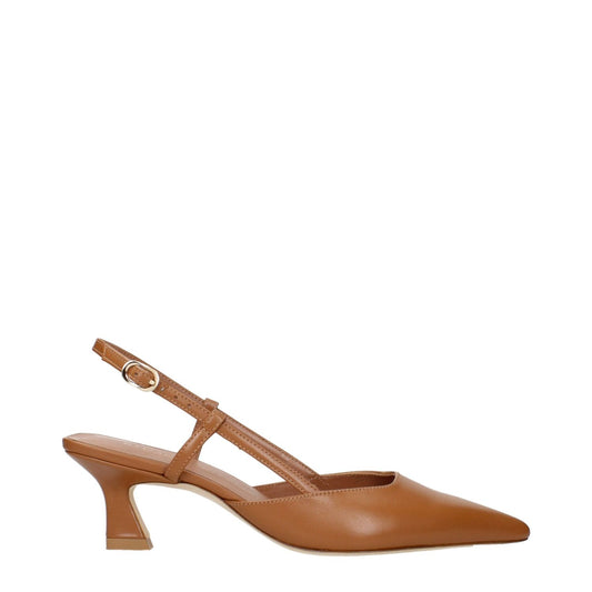 Stuart Weitzman Brown Leather Mid Heel Pumps ST-15273694363913-EU36/US6