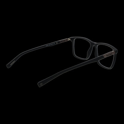 Back view of TIMBERLAND MOD. TB1801 54002 gent eyeglasses in black frame on dark background