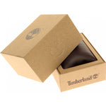Official box packaging for TIMBERLAND Mod. TRUMBULL wristwatch, showing branded cardboard box with leather strap detail.