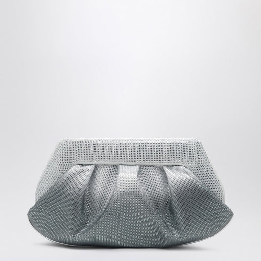 THEMOIRè Silver/black clutch with rhinestones