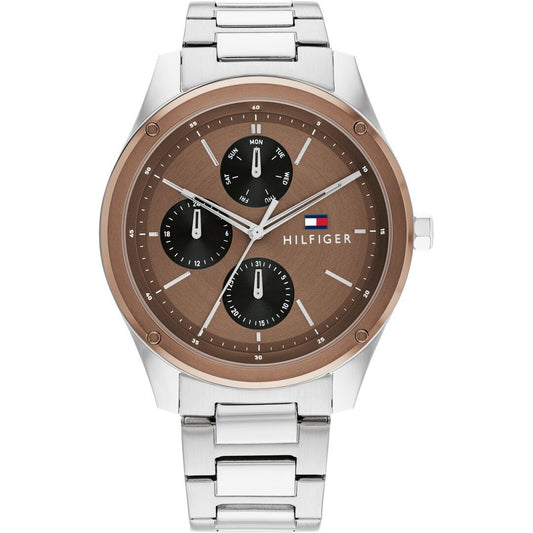 TOMMY HILFIGER Mod. 1710533 quartz analog gent's watch with 5 ATM water resistance and mineral dial in official box packaging.