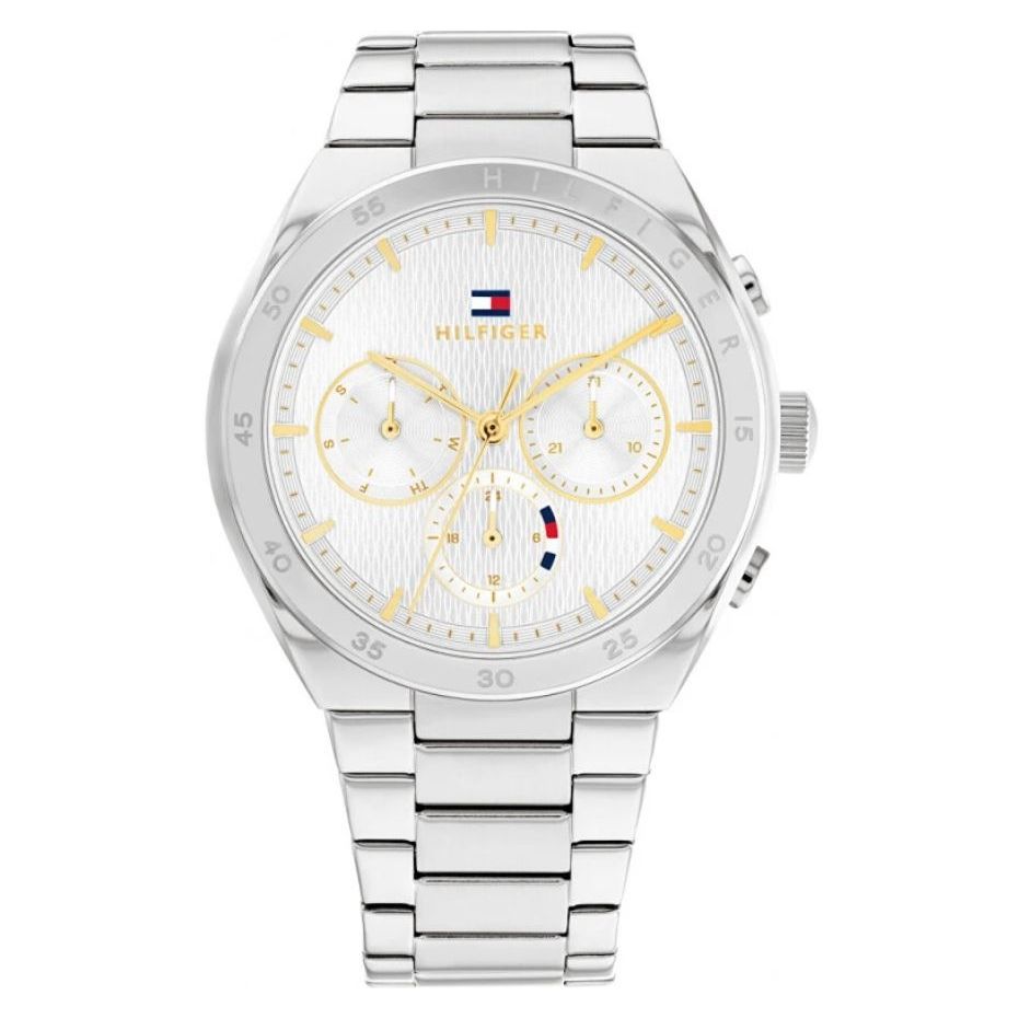 TOMMY HILFIGER Mod. 1782573 women's quartz analog watch with 38mm case, mineral dial, 24h function, 3 ATM water resistance, bracelet style.