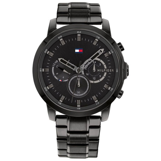 TOMMY HILFIGER Mod. 1791795 quartz analog gent's watch, 46mm case, mineral dial, 24h function, water-resistant 5 ATM, with official box.