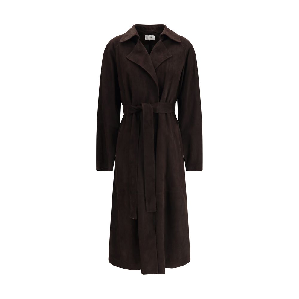 The Row Brown Lamb Leather Coat