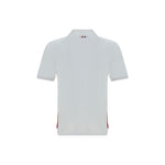 Thom Browne Short Sleeves Polo Shirt featuring classic collar and distinctive side slits with buttons for a sophisticated look.