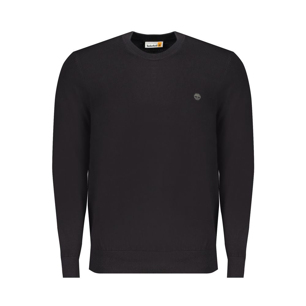 Timberland Black Organic Cotton Men's T-Shirt crew neck, long sleeve