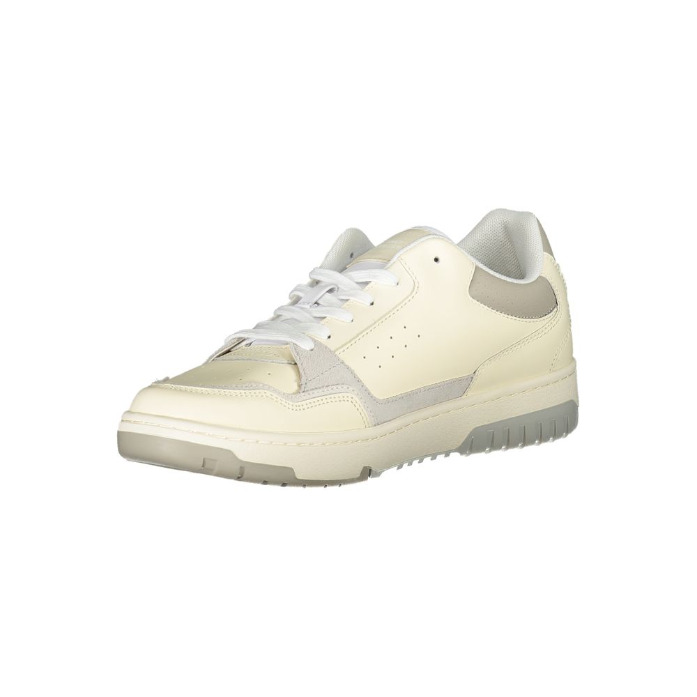 Tommy Hilfiger Beige Sports Sneakers with Unique Embroidery featuring intricate design for a stylish and comfortable look.