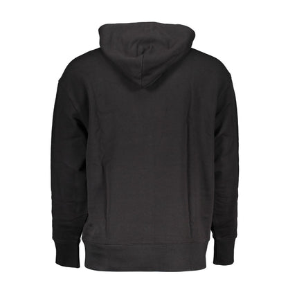 Tommy Hilfiger Black Cotton Men Sweater Hoodie