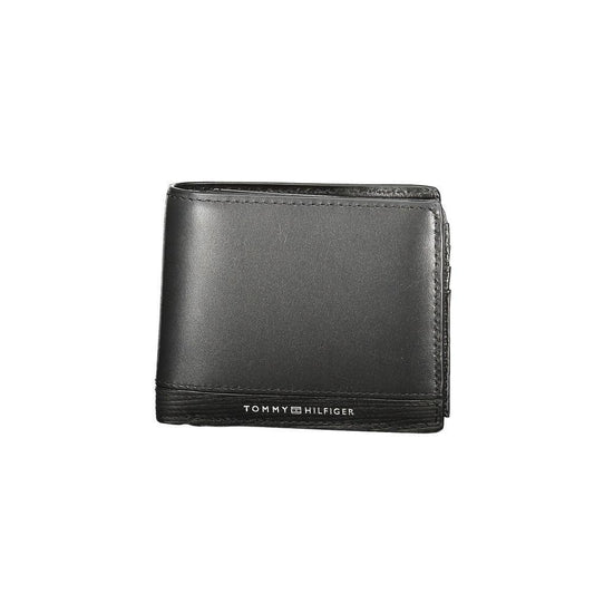 Tommy Hilfiger Black Leather Men Wallet TO-36331