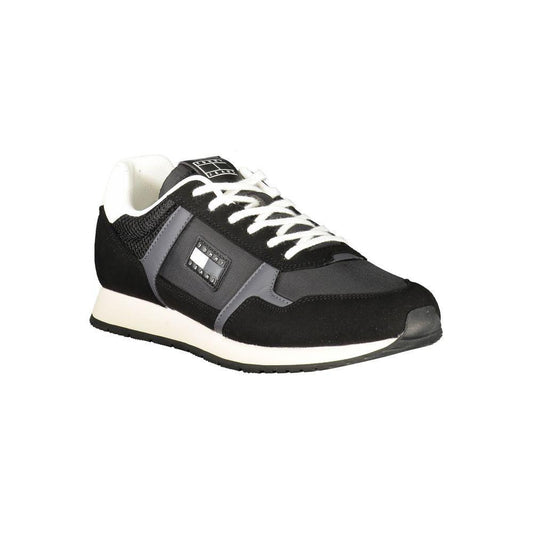 Tommy Hilfiger Black Polyester Men Sneaker TO-39630-EU40/US7