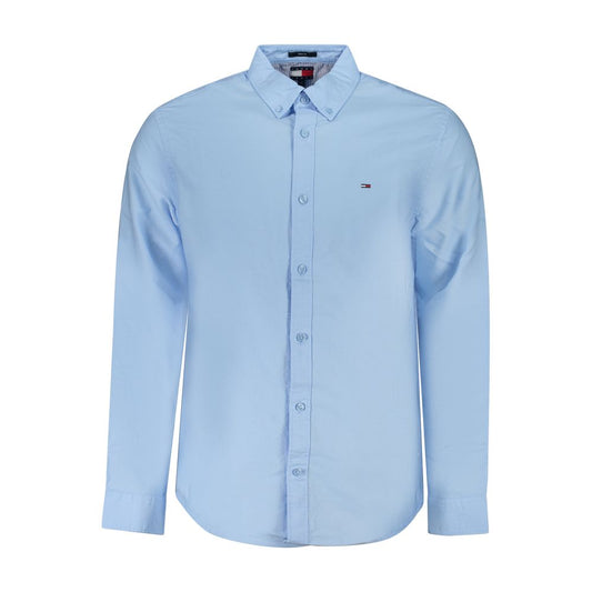 Tommy Hilfiger Blue Cotton Men Shirt TO-39478-M