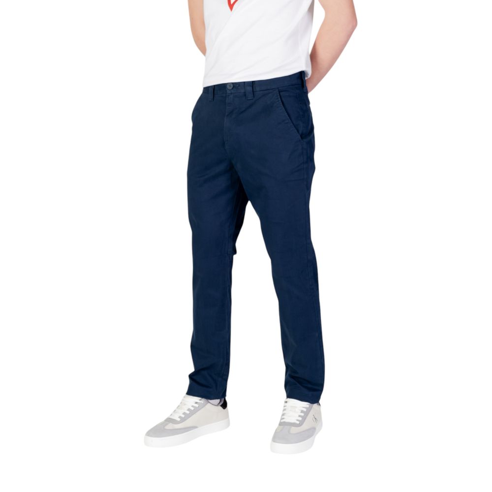 Tommy Hilfiger Jeans Blue Cotton Skinny Pants featuring a modern slim fit, ideal for versatile casual to refined outfits.