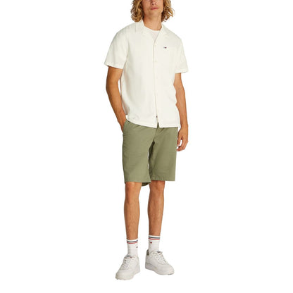 Tommy Hilfiger Jeans Cream Cotton Shortsleeve Shirt