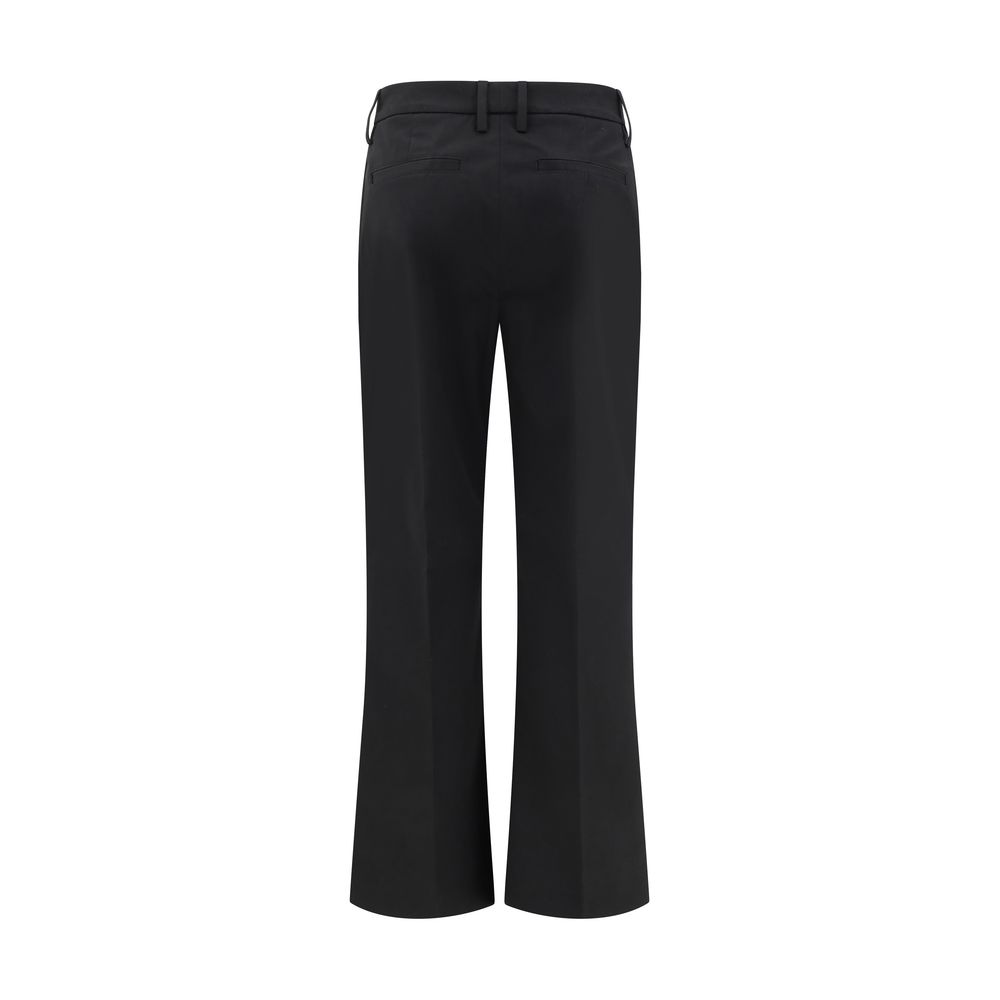 True Royal Black Cotton Flared Pants