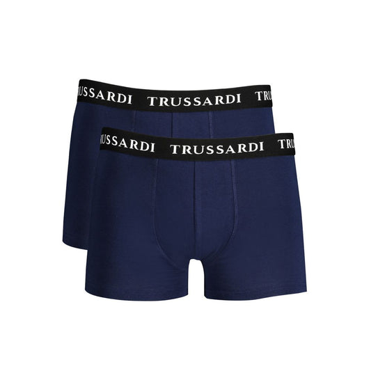 Trussardi Blu Cotton Men Boxer