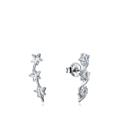 VICEROY JEWELS Mod. 13003E000-30 silver earrings with star design, Quartz Analog, Mineral Dial, 3 ATM, elegant lady's 925° silver jewelry.