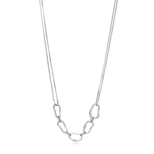 Silver necklace VICEROY JEWELS Mod. 13051C000-00 for ladies with quartz movement and 5 ATM water resistance in official packaging.