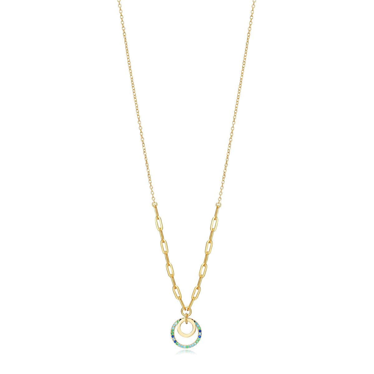 Elegant VICEROY JEWELS Mod. 13052C100-32 lady's silver necklace with quartz analog dial and calendar function, official box included.