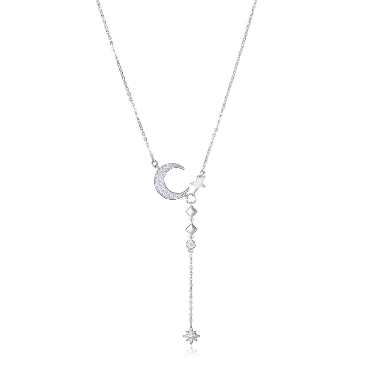 VICEROY JEWELS Mod. 13205C000-30 Silver 925° necklace with moon and star design, quartz analog, multifunction, water resistant 10 ATM.
