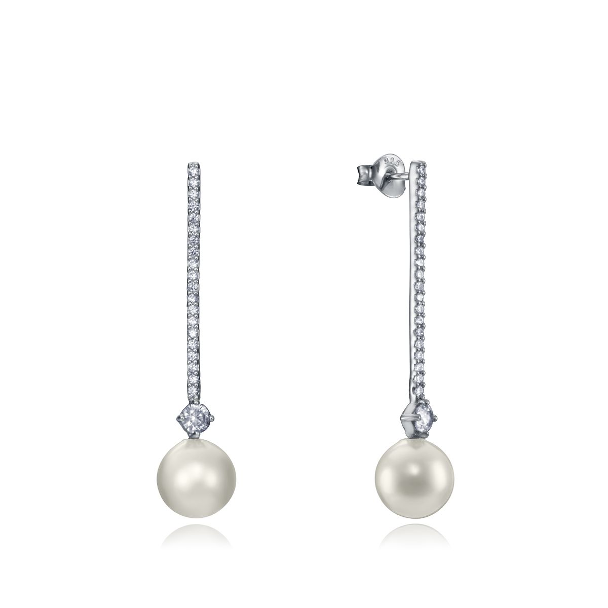 VICEROY JEWELS Mod. 4109E000-49 earrings, silver 925°, quartz analog, water-resistant, elegant design with pearl and stones.