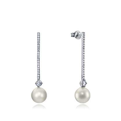 VICEROY JEWELS Mod. 4109E000-49 earrings, silver 925°, quartz analog, water-resistant, elegant design with pearl and stones.